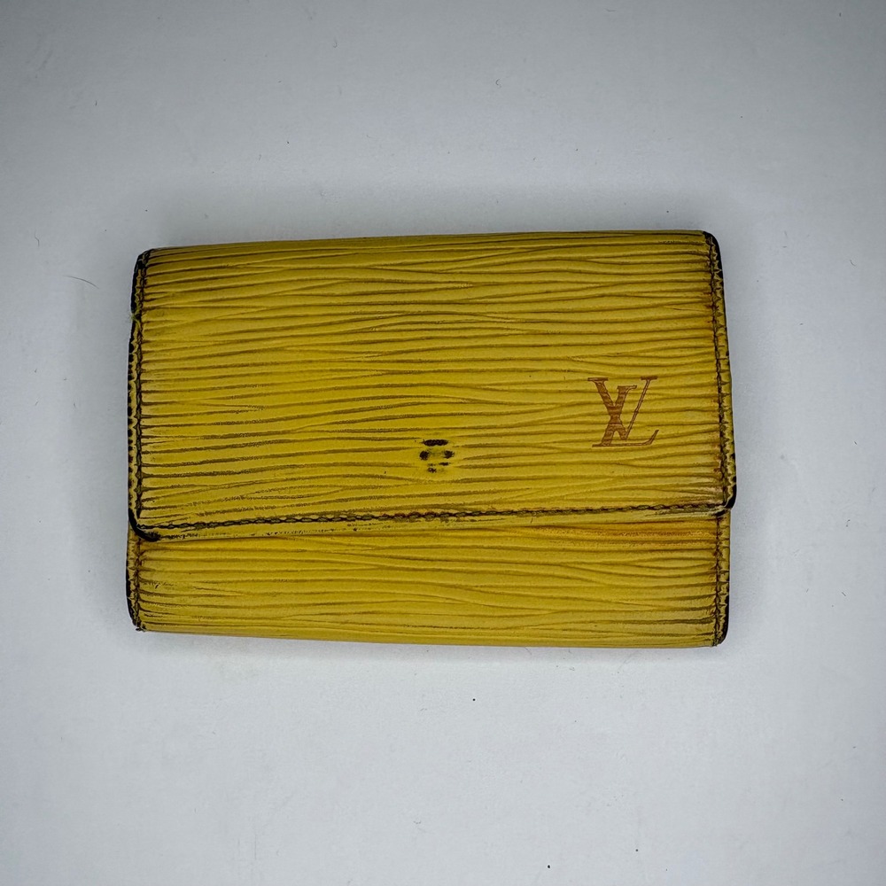Louis Vuitton Yellow Epi Leather 6 Key Holder Purple Interior Vintage Spain